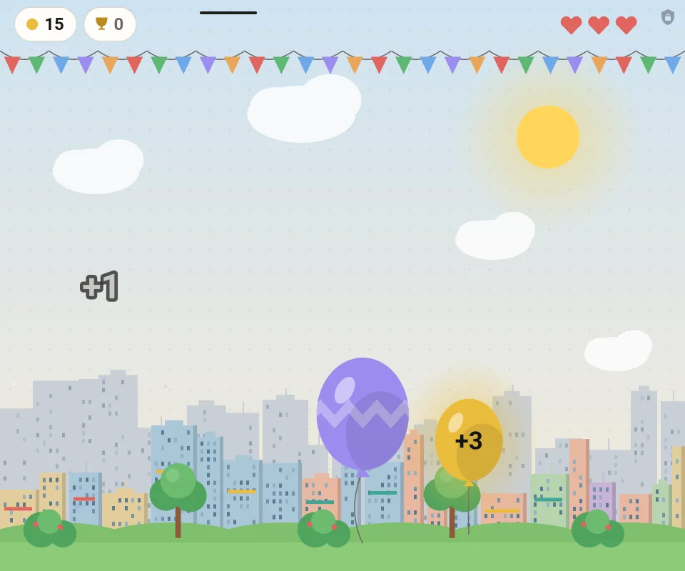 Gra Balony na tablecie