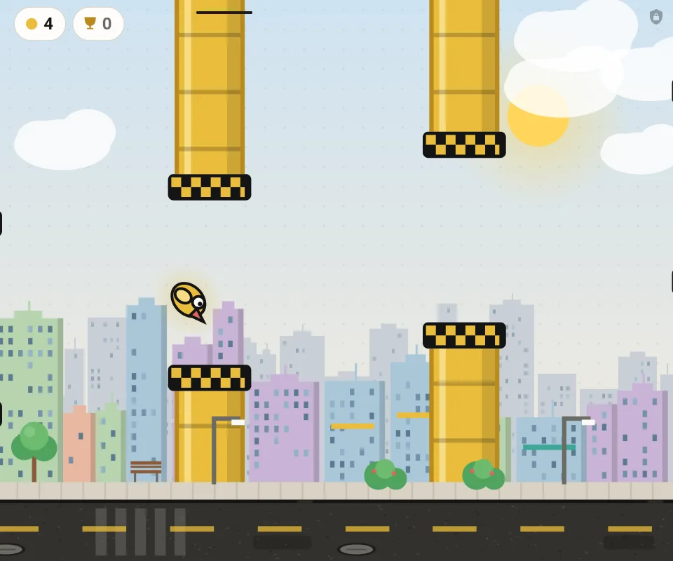 Gra Flappy Bird na tablecie